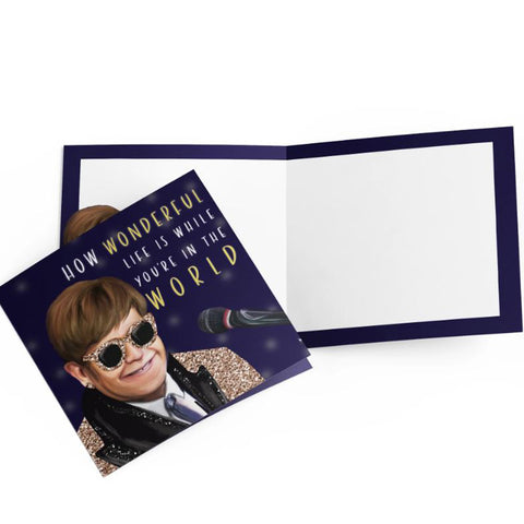 How Wonderful Elton John Greeting Card