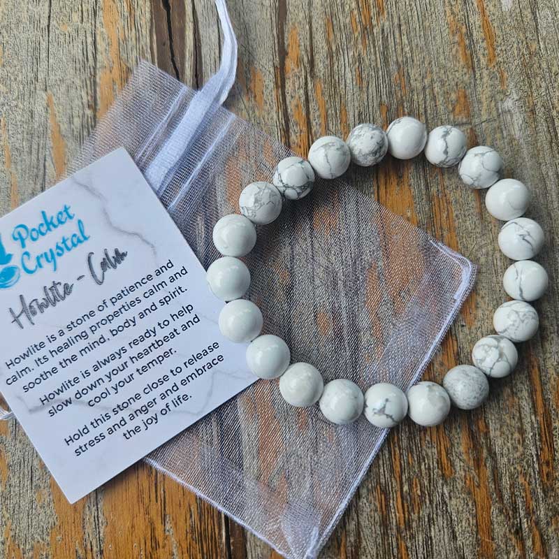 White Howlite Crystal Stretch Bracelet