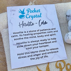 Howlite Pocket Crystal Pig - Calm