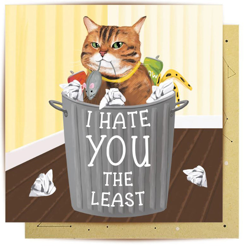 I Hate You The Least Cattitude Greeting Card