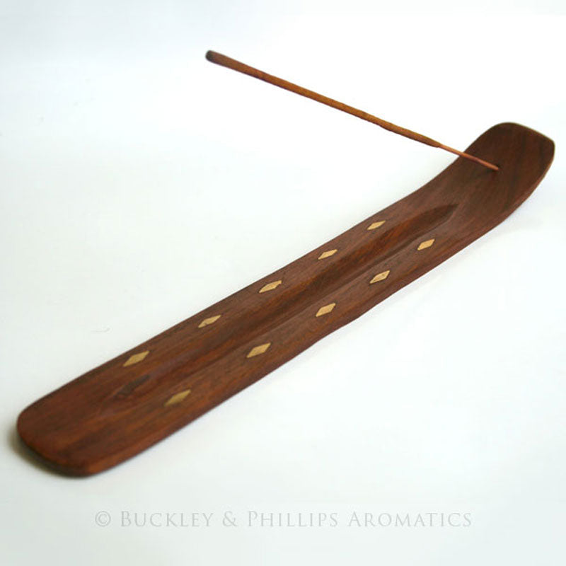 Wood and Brass Incense Holder