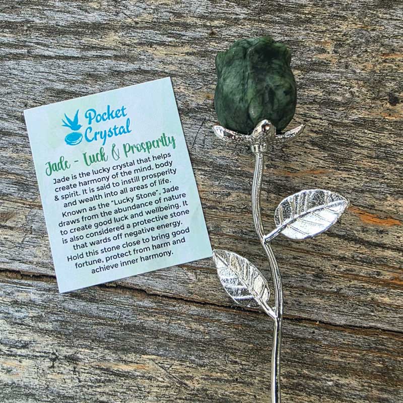 Jade Crystal Rose - Luck & Prosperity