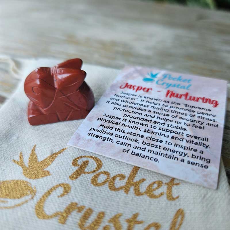 Jasper Pocket Crystal Rabbit - Nurturing