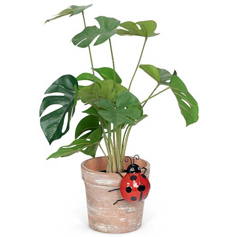 Ladybug Metal Pot Sitter - Red