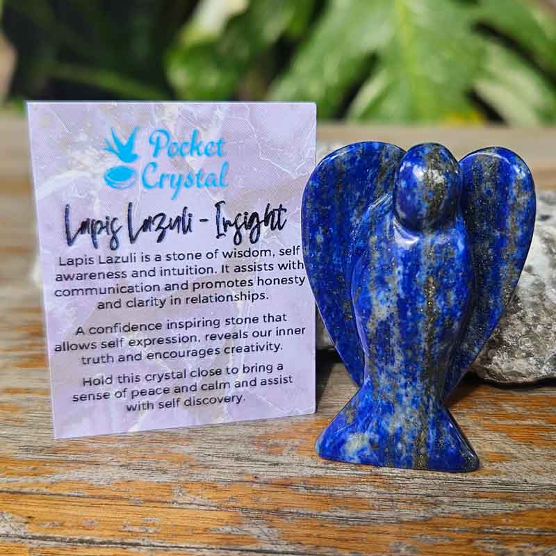 Lapis Lazuli Pocket Crystal Angel - Insight