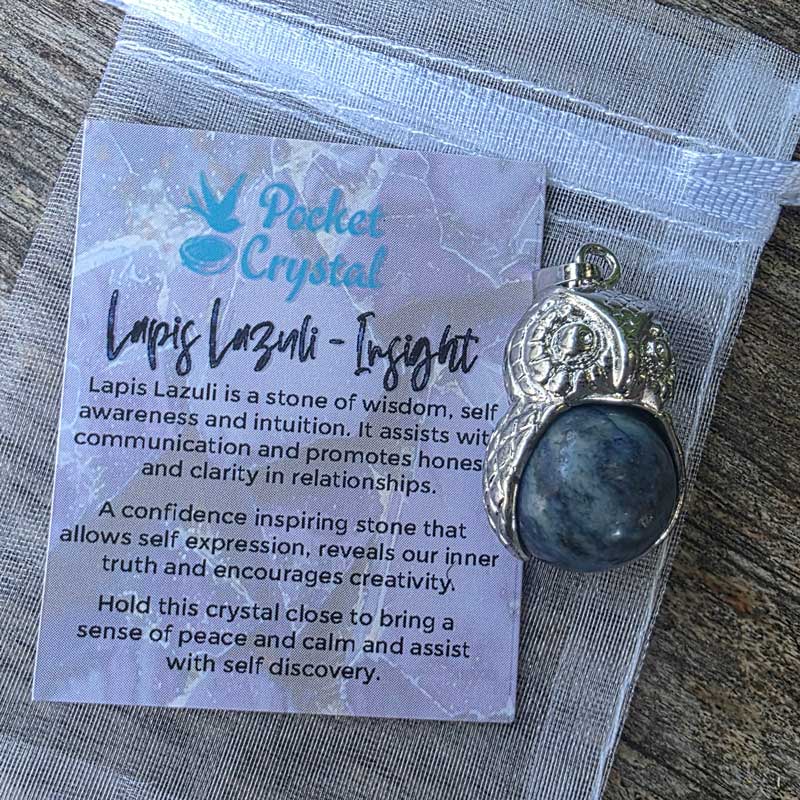 Lapis Lazuli Owl Pendant - Insight