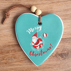 Lazy Dayz Santa Merry Christmas Hanging Heart Ornament