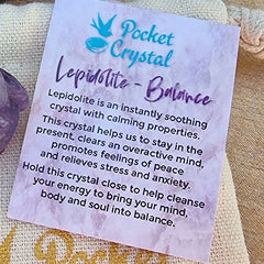 Lepidolite Pocket Crystal Happy Buddha - Balance