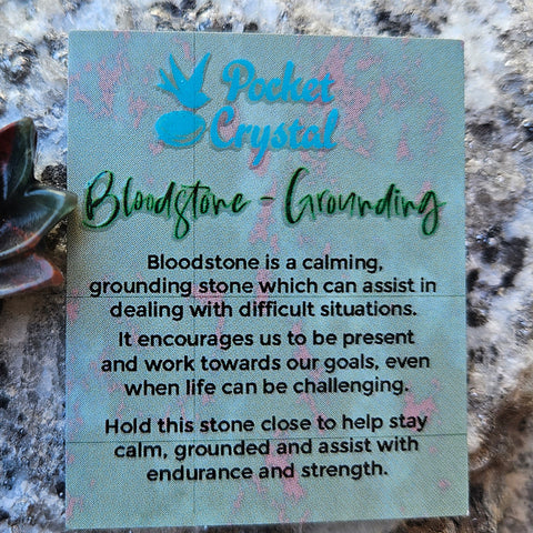 Bloodstone Pocket Crystal Lotus Flower - Grounding