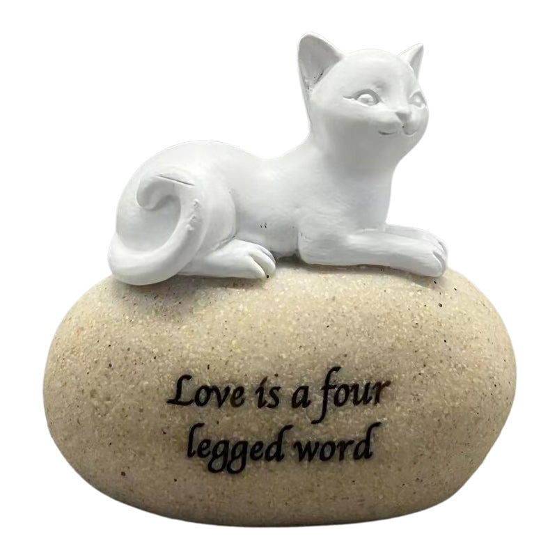 Love Is A Four Legged Word Cat Figurine