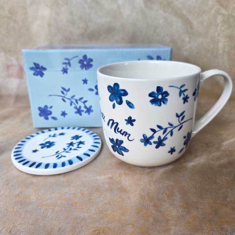 Love You Mum Gift Boxed Mug & Coaster Set