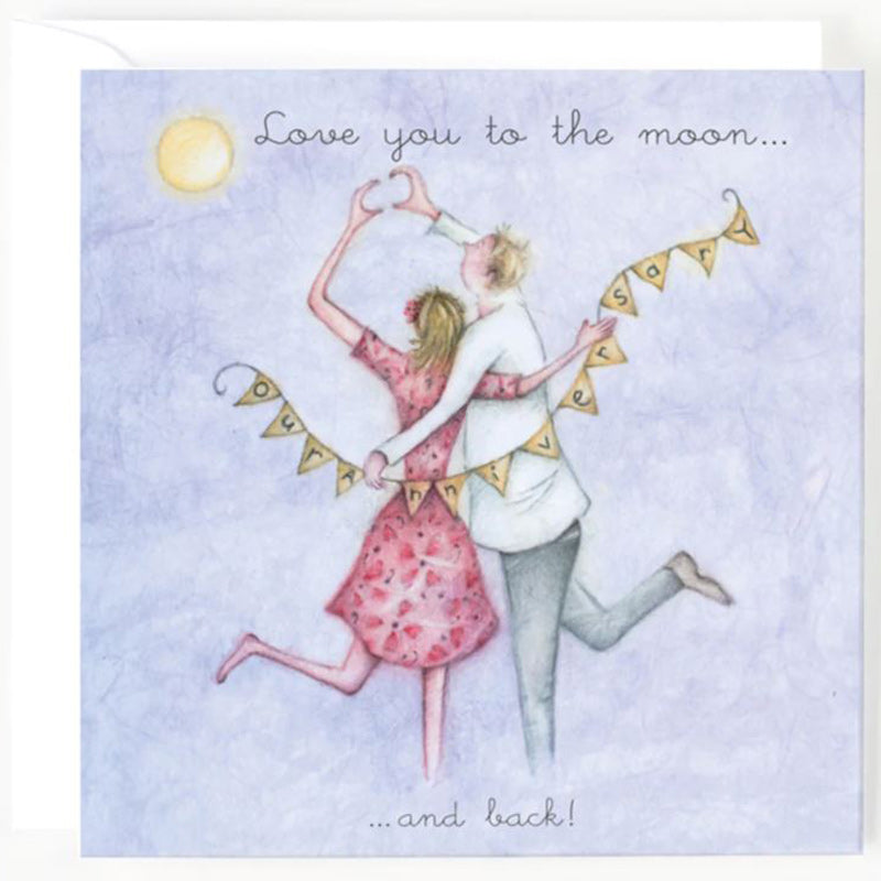 Love You To The Moon & Back Greeting Card -  Berni Parker Designs