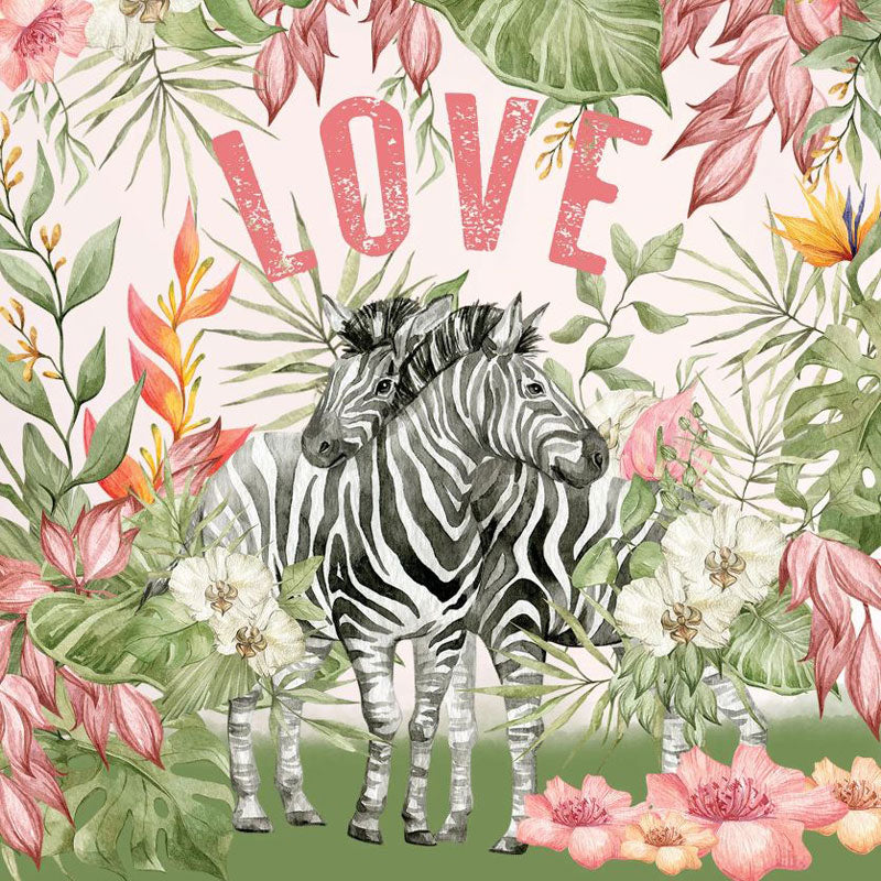 Zebra Hugs & Love Greeting Card