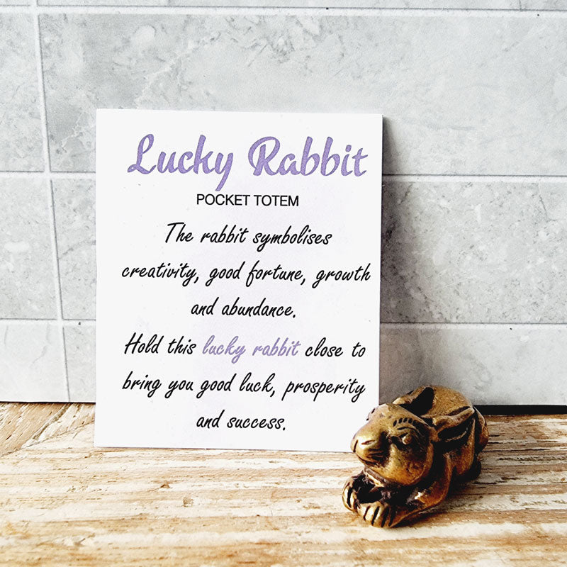 Good Luck Rabbit Quote Lucky Rabbit Pocket Totem - Good Luck – The Chic Nest