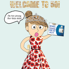 Lucy Loves Life Card - Welcome To 50