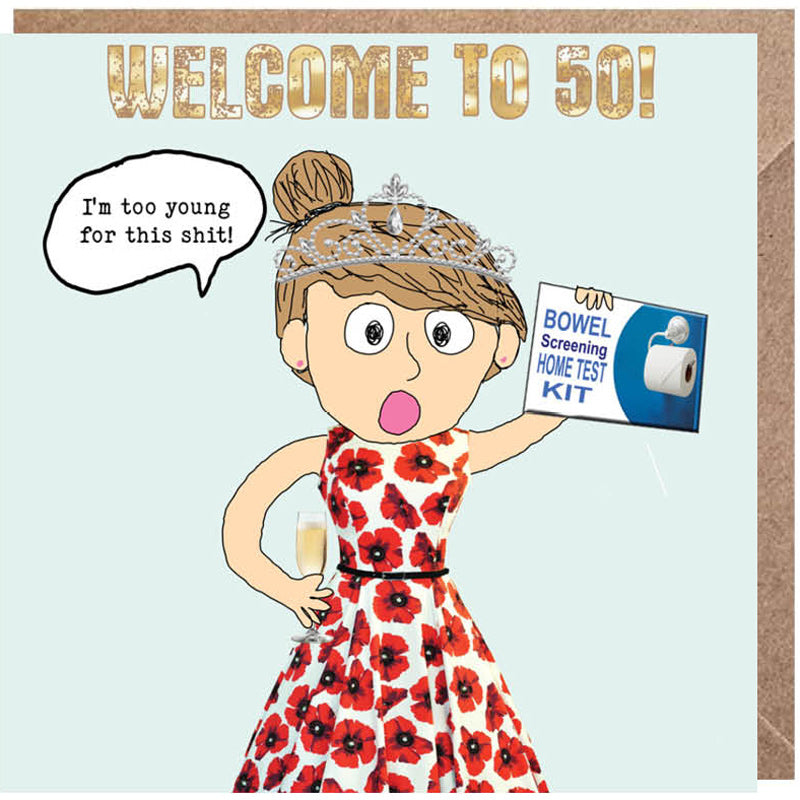 Lucy Loves Life Card - Welcome To 50