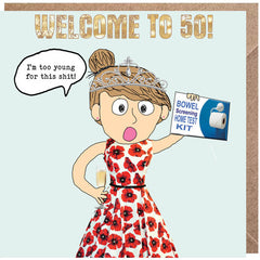 Lucy Loves Life Card - Welcome To 50