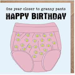 Lucy Loves Life Card - Granny Pants