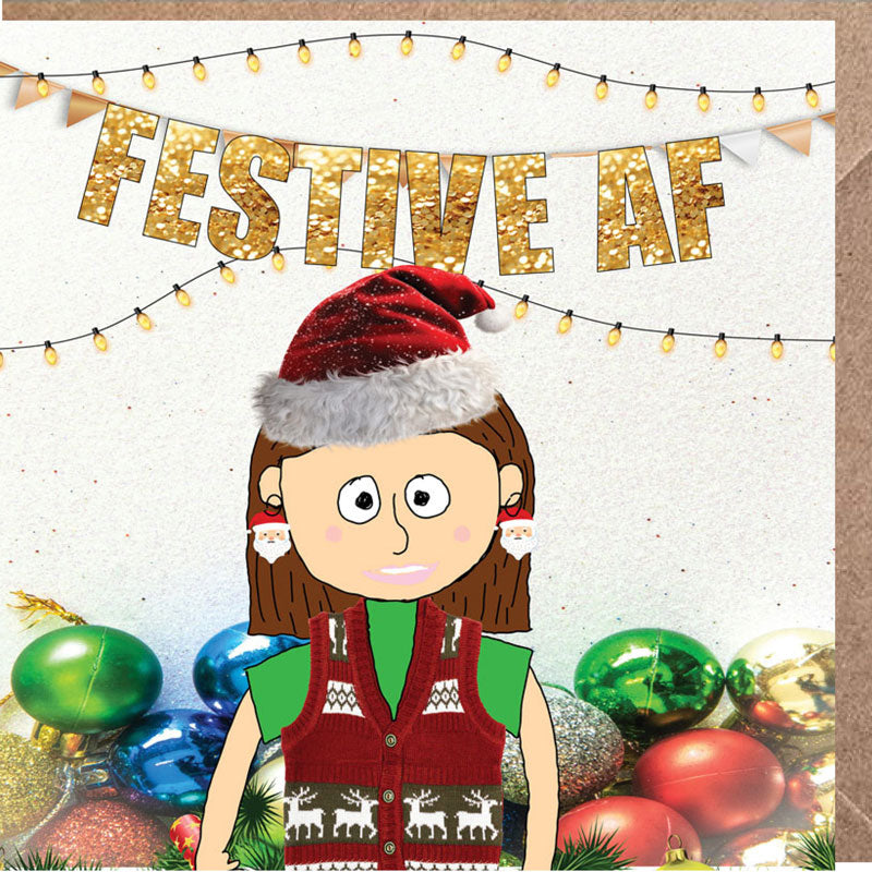 Lucy Loves Life Card - Festive AF