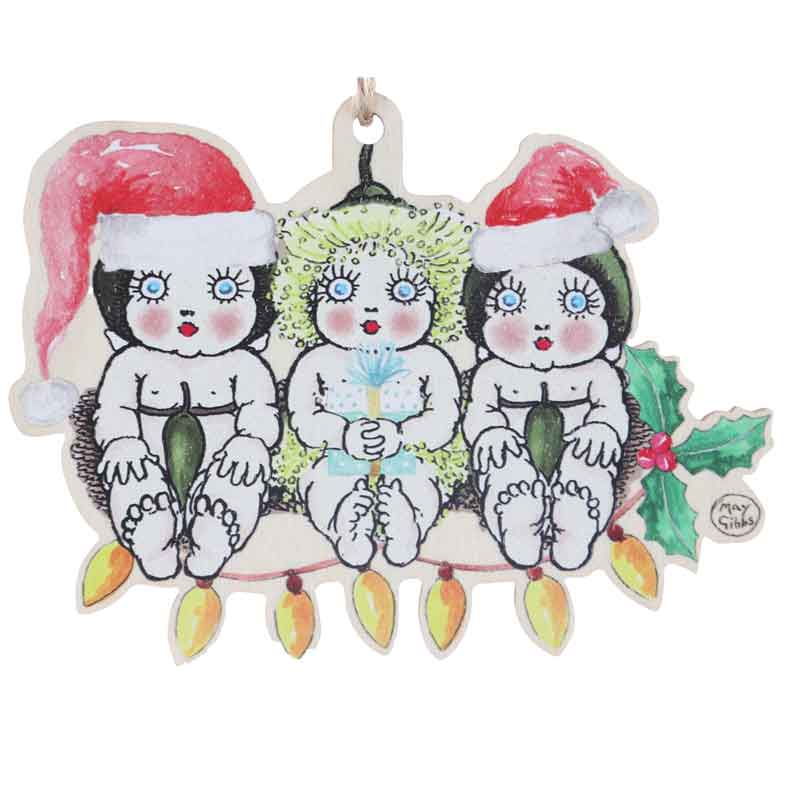 May Gibbs Christmas Ornament - Gumnut Babies Sitting