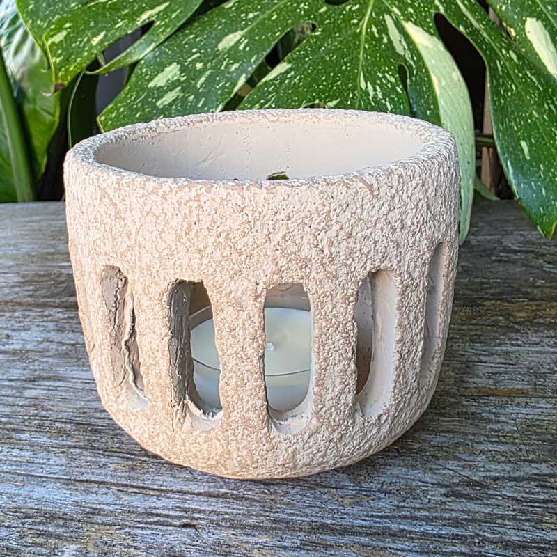 Mediterranean Candle Holder - Tan