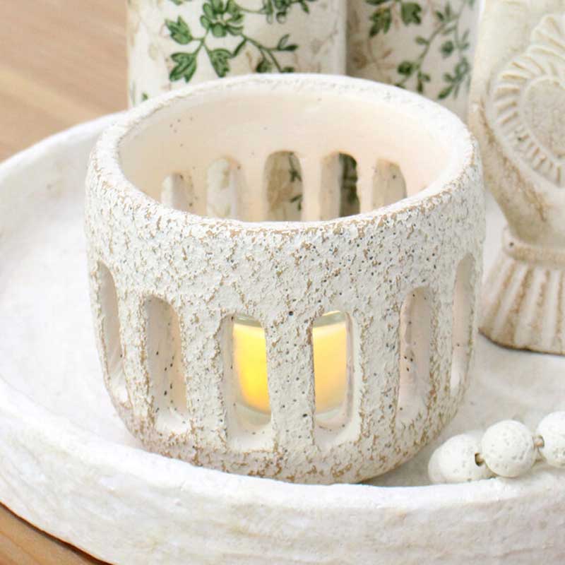 Mediterranean Candle Holder - Beige