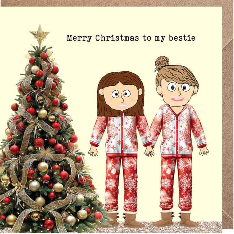 Lucy Loves Life Card - Merry Christmas Bestie