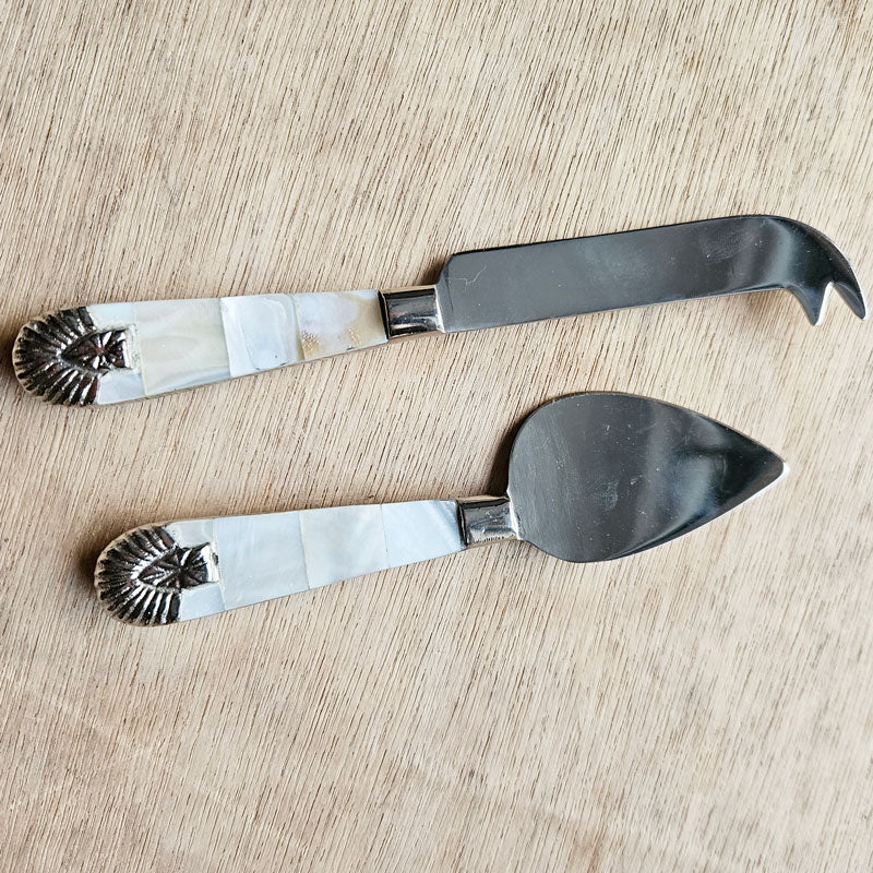 Mother Of Pearl Cheese Knife Set of 2