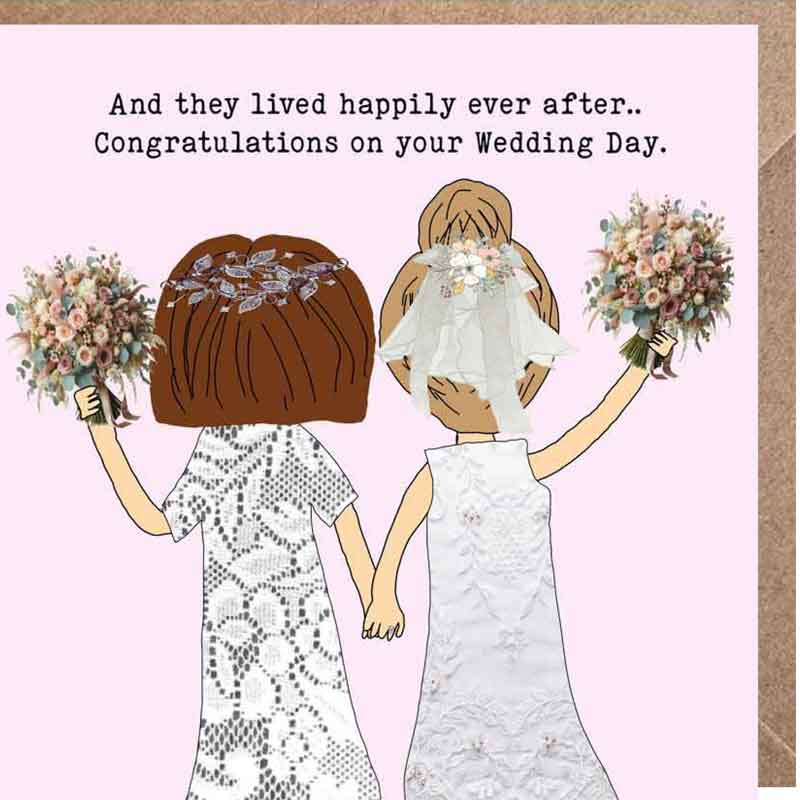 Lucy Loves Life Card - Wedding Day Mrs & Mrs