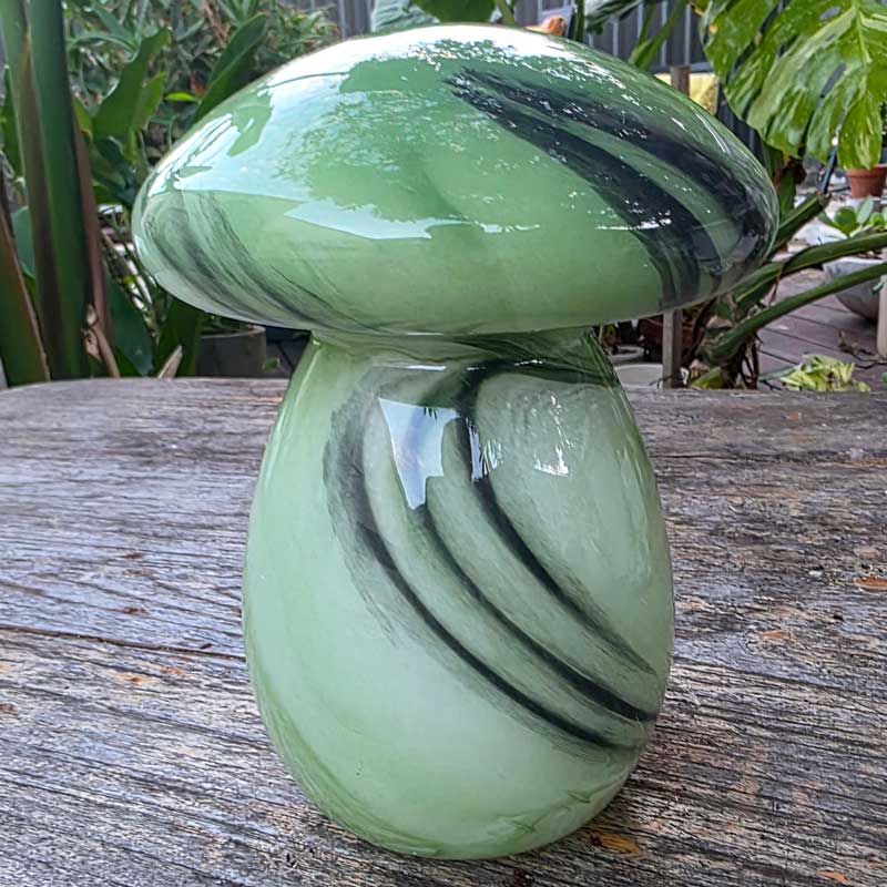 Mushroom Glow Light -  Green Swirl