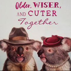 Older Wise Cuter Together Koala Greeting Card