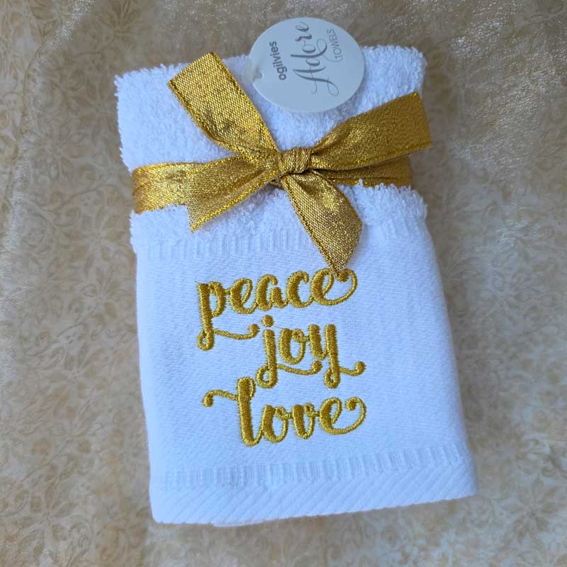 Adore Face Towel Set of 2 - Peace Joy Love