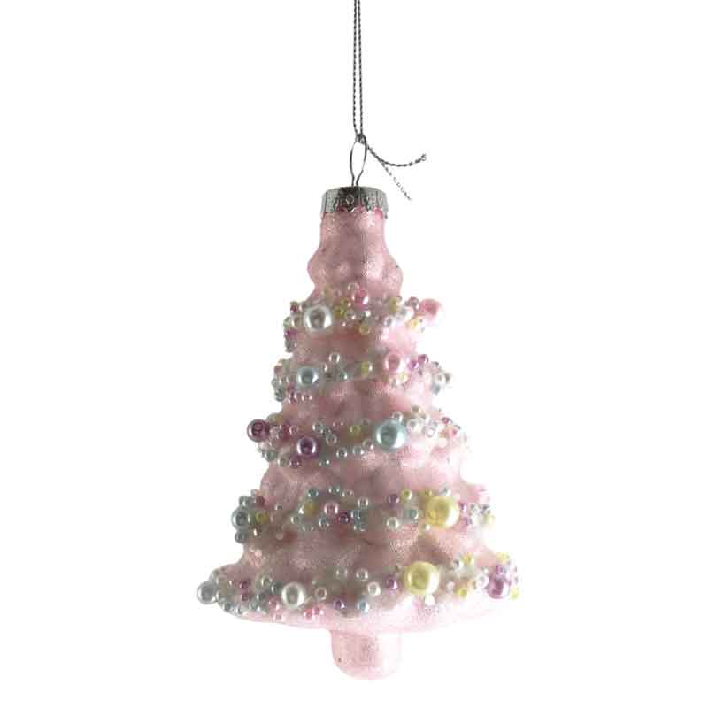 Pink Candy Christmas Tree Ornament