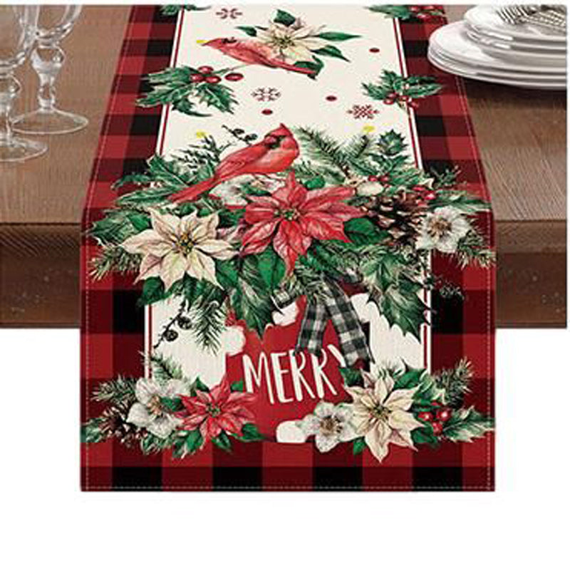 Christmas Table Runner - Poinsetta Design