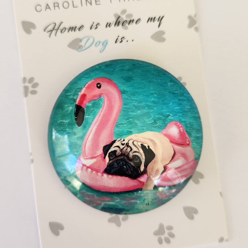 Beach Dogs Magnet - Pug