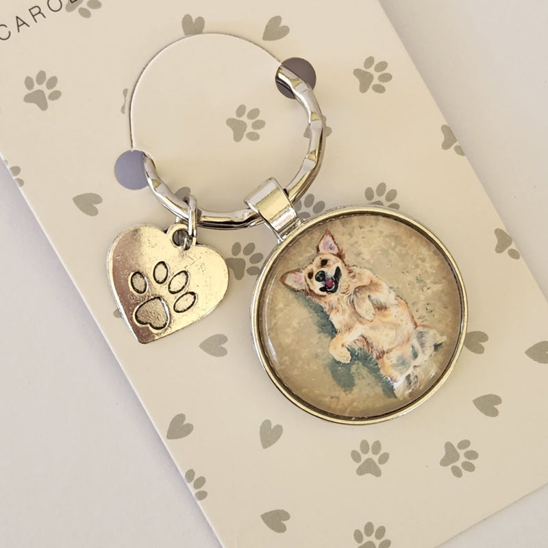 Beach Dogs Key Ring - Retriever