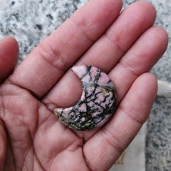 Rhodonite Pocket Crystal Moon - Compassion
