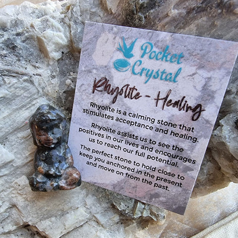 Rhyolite Pocket Crystal Buddha - Healing