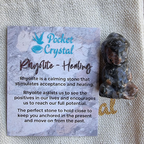 Rhyolite Pocket Crystal Buddha - Healing