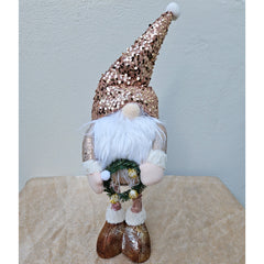 Standing Christmas Gnome With Wreath