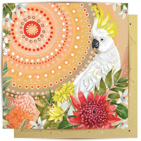 Sacred Country Major White Cockatoo Greeting Card
