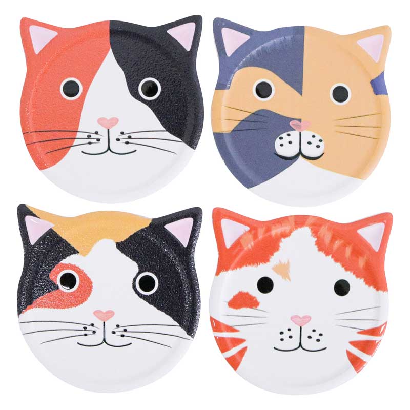 Cat Face Set of 4 Coasters