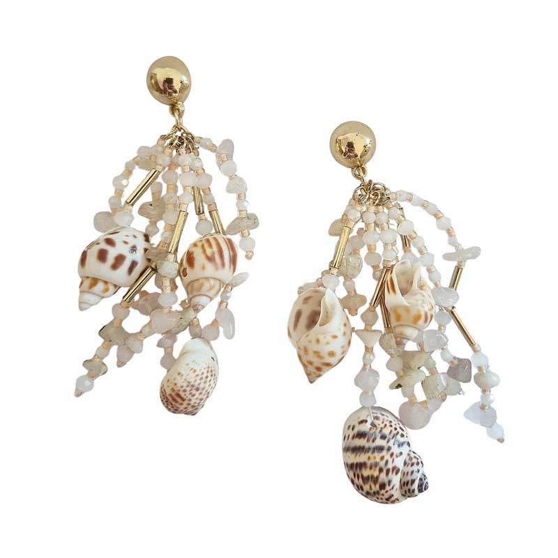 Coastal Treasures Shell Drop Earrings By Zoda