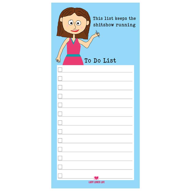 Lucy Loves Life Magnetic Notepad Jotter - Keep Things Running