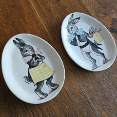 Sketch Bunny Rabbit Plate - Girl