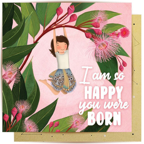 So Happy You Were Born Blossom Greeting Card