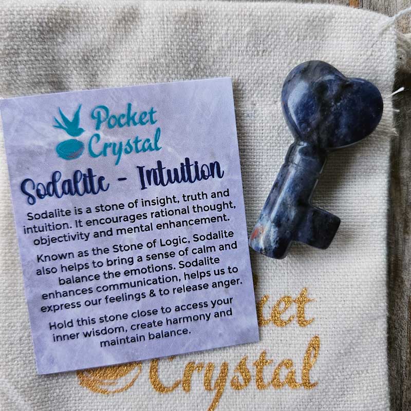 Sodalite Pocket Crystal Key - Intuition