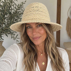 Solstice Crochet Hat – Natural Beige