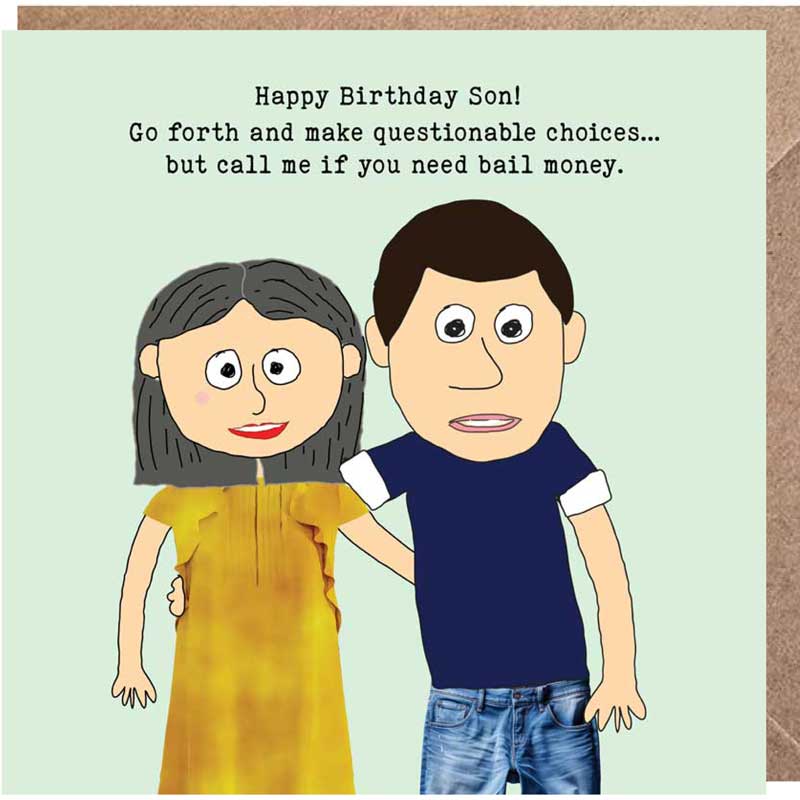 Lucy Loves Life Card -  Happy Birthday Son Bail Money