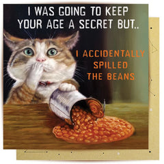 Spilled The Beans Birthday Greeting Card
